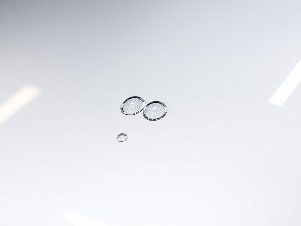 Hydrophobic water beading on ceramic coated car